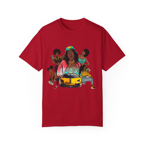 Unisex Hustle Hustling Girls Gangster Garment-Dyed T-shirt