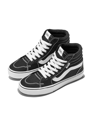 Vans Women's Filmore Hi Shoe | High Top Sneakers for Fashion & Casual Everyday Wear, (Canvas) Black/White, 7