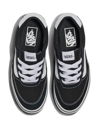 Vans Women's Brooklyn LS Shoe | Low-Top Sneakers for Everyday Wear, Walking, Work & Fashion, Black/White, 8
