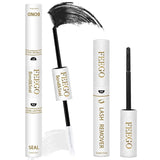 FEEGO Natural Lash Extension Kit 168Pcs Lash Clusters Kit Wispy Eyelash Extensions Individual Lashes Extensions with Bond and Seal Lash Glue and Eyelash Extension Tweezers DIY (Mix Match Styles)