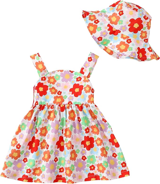 Toddler Girl Dress Baby Girl Summer Clothes Yellow Sleeveless Dresses Casual Boho Halter Sundress Toddler Outfits 18-24 Month Girl Clothing