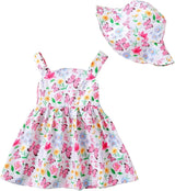 Toddler Girl Dress Baby Girl Summer Clothes Yellow Sleeveless Dresses Casual Boho Halter Sundress Toddler Outfits 18-24 Month Girl Clothing