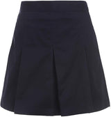 Nautica Girl's School Uniform Pleated Pull-on Scooter Skirt With Undershorts, Knit Waistband, Navy, 5