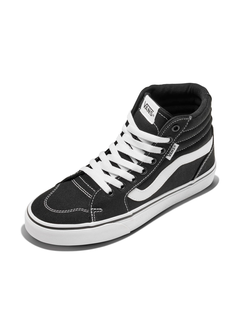 Vans Women's Filmore Hi Shoe | High Top Sneakers for Fashion & Casual Everyday Wear, (Canvas) Black/White, 7
