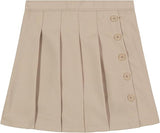 Nautica Girl's School Uniform Pleated Pull-on Scooter Skirt With Undershorts, Knit Waistband, Navy, 5