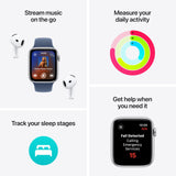Apple Watch SE (2nd Gen) [GPS 40mm] Smartwatch with Starlight Aluminum Case with Lake Green Sport Loop One Size. Fitness and Sleep Trackers, Crash Detection, Heart Rate Monitor, Carbon Neutral