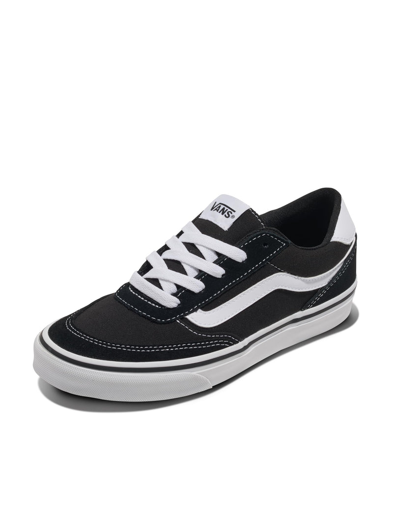 Vans Women's Brooklyn LS Shoe | Low-Top Sneakers for Everyday Wear, Walking, Work & Fashion, Black/White, 8