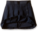 Nautica Girl's School Uniform Pleated Pull-on Scooter Skirt With Undershorts, Knit Waistband, Navy, 5