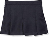Nautica Girl's School Uniform Pleated Pull-on Scooter Skirt With Undershorts, Knit Waistband, Navy, 5